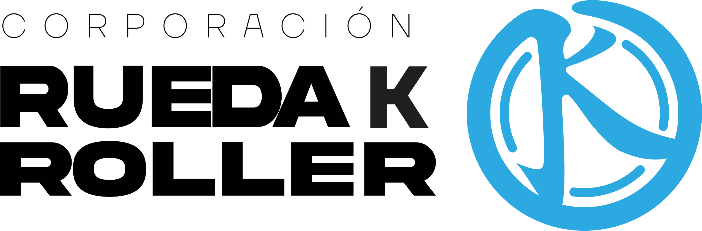 Logo Corproación rueda K Roller horizontal